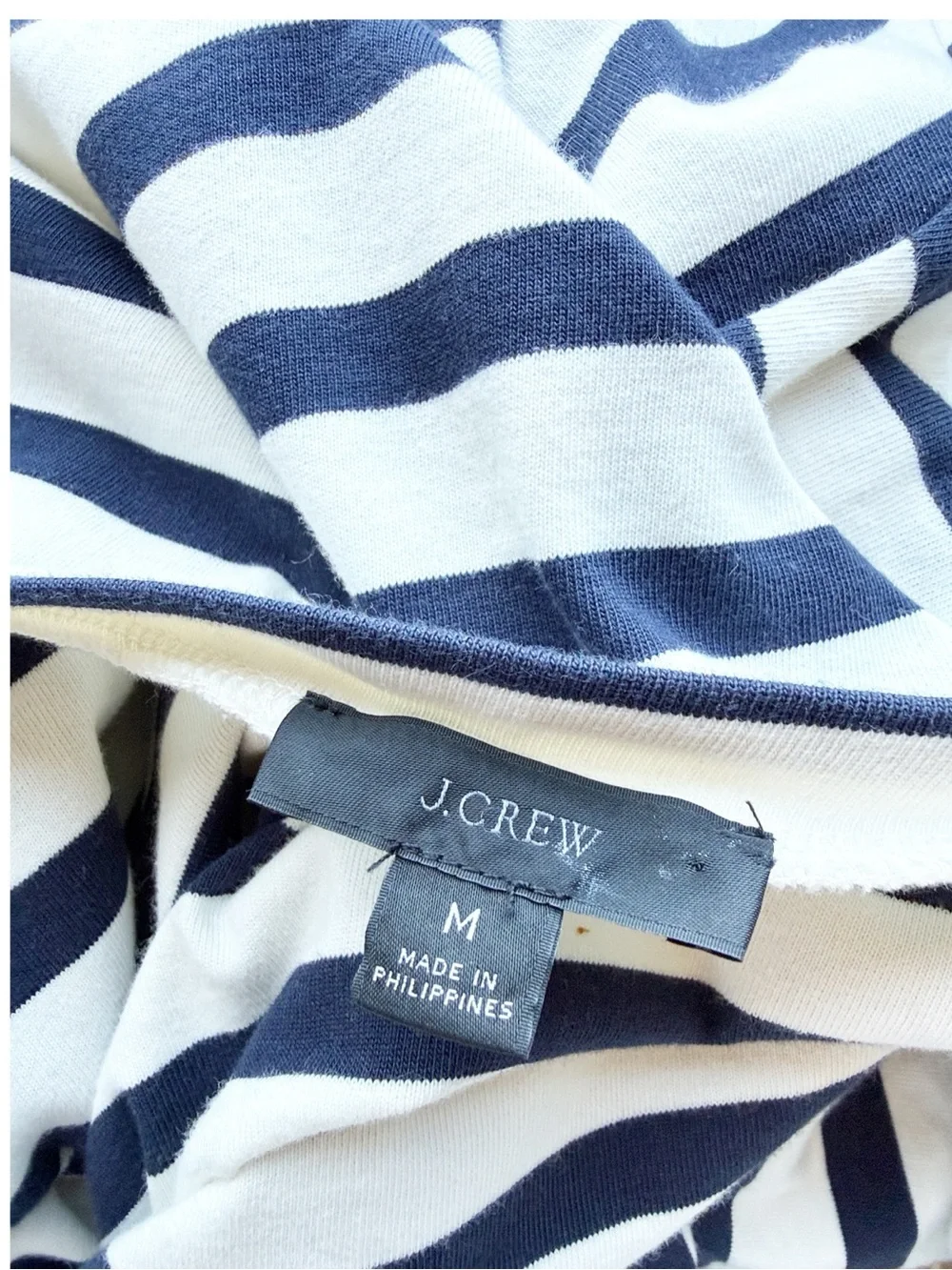 J Crew Striped Short-Sleeve Scoop Neck Dress – Navy and White